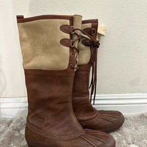 Women's Brown and Tan Boots